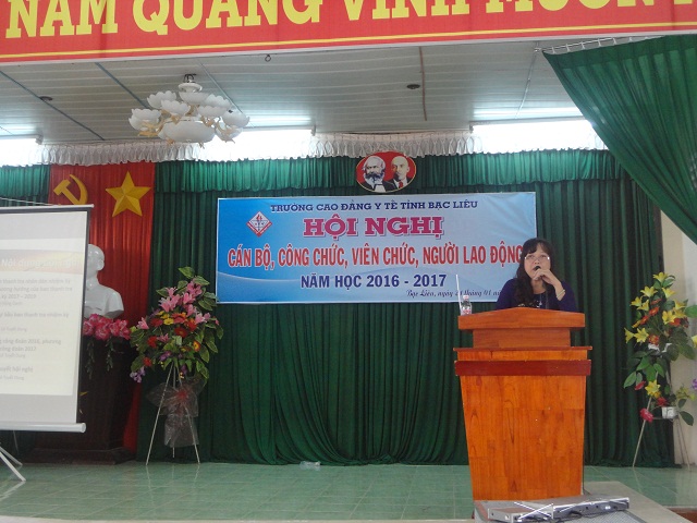 CN Dương Hồng Oanh báo cáo của Ban thanh tra nhân dân nhiệm kỳ 2015 – 2017 và Phương hướng nhiệm kỳ 2017 – 2019