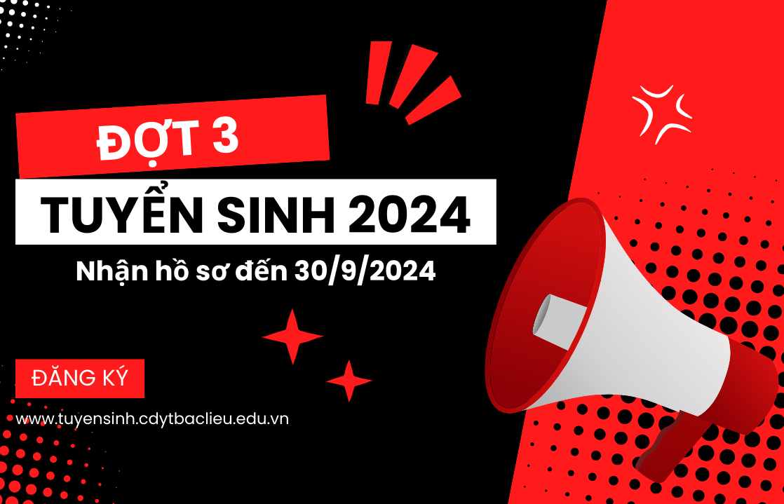 Nhận hồ sơ tuyển sinh đợt 3 năm 2024